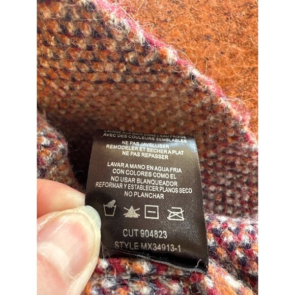 MaxSport Geometric Colorblock Open Cardigan Soft Sweater Cozy Small Womens 36" - Picture 6 of 11